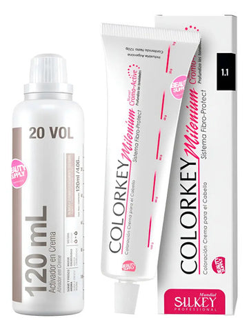 Kit De Tinta Silkey Profesional Colorkey 120g Y Oxidante