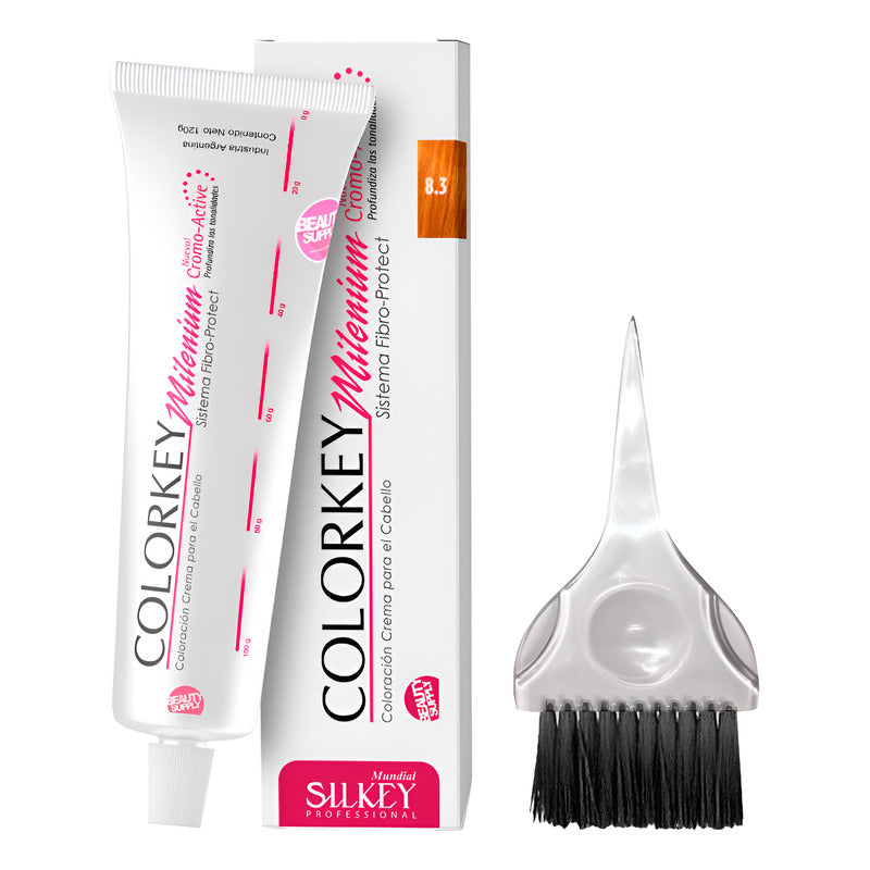 Kit Tinta Silkey Colorkey Milenium 120g + Pincel De Tinta 8.3