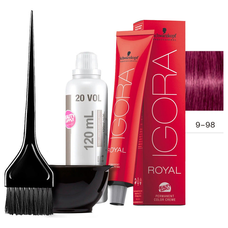 Kit Tinta Igora Royal Schwarzkopf + Bowl, Oxidante Y Pincel