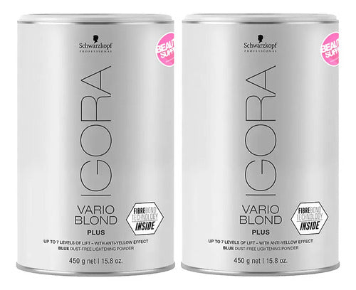 X2 Schwarzkopf Igora Vario Blond Polvo Decolorante 450g Decolorante