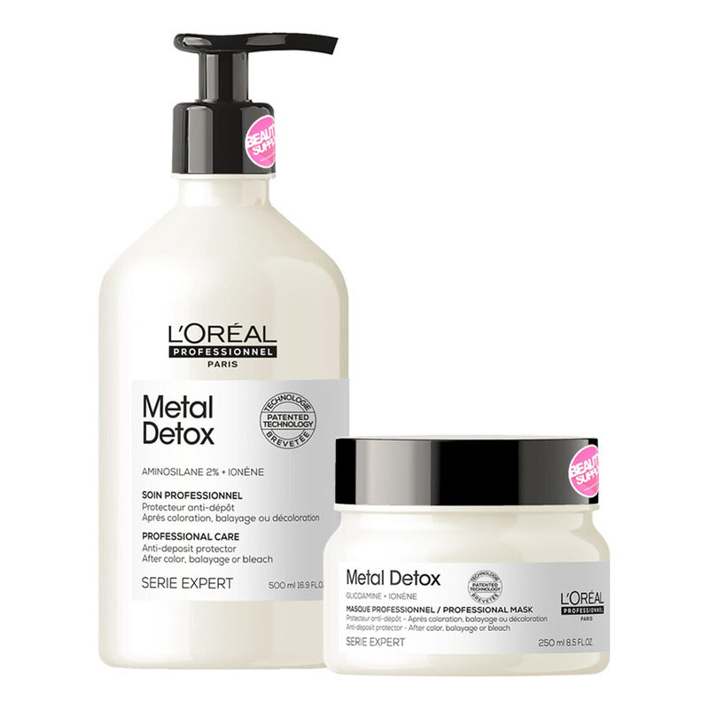 Pack Loreal Metal Detox Shampoo 500ml Y Mascara 250ml