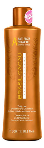 Shampoo Anti Frizz Brasil Cacau 300ml Hidratación