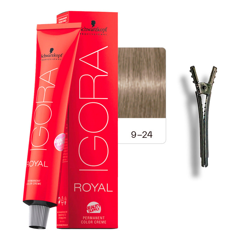 Tinta Igora Royal Schwarzkopf 60ml + Pinza Plástica 9.24