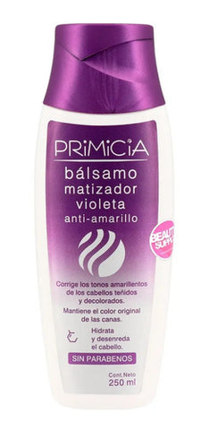 Acondicionador Matizador Violeta Primicia 250ml, Sin Sal