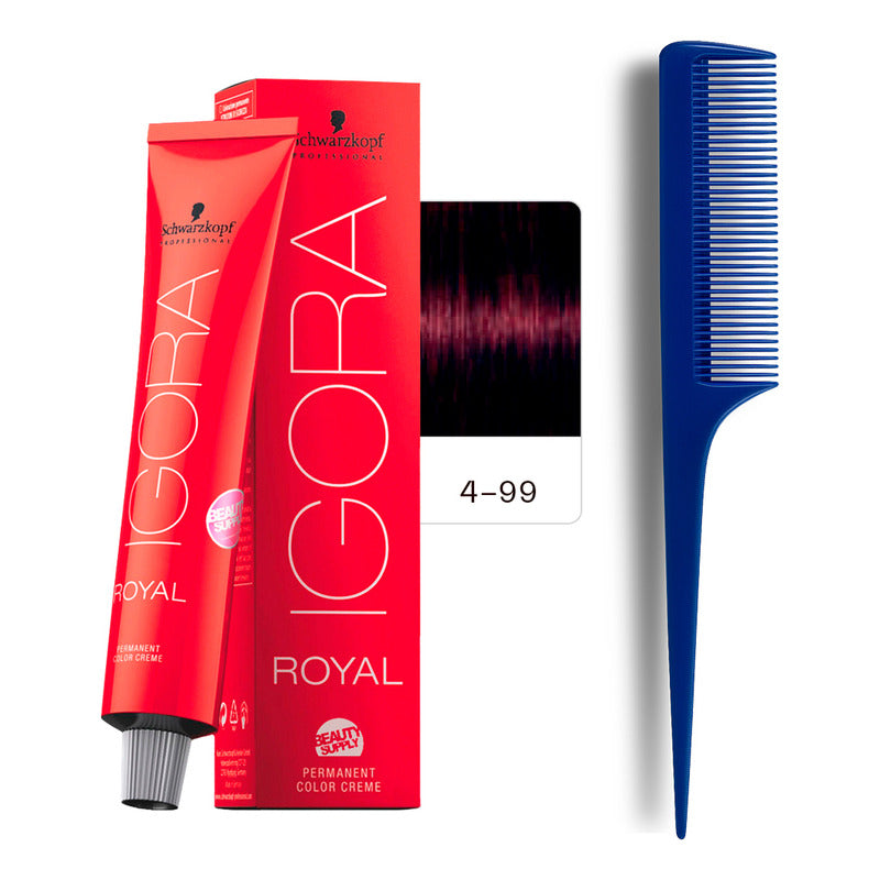 Tinta Igora Royal Schwarzkopf 60ml + Peine De Cola 4.99