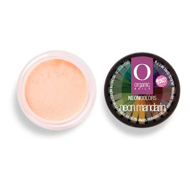 Polvo Acrílico Organicolor De Organic Nails Neon Mandarin