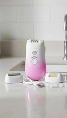 Depiladora Gnp 3 En 1 Body Care, Para Seco Y Húmedo. Inalámbrica. Piel Suave Por Semanas. Rosa Claro