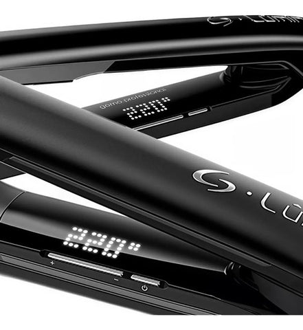 Plancha De Pelo Gama Lumine 235° Digital Con Funda Negro