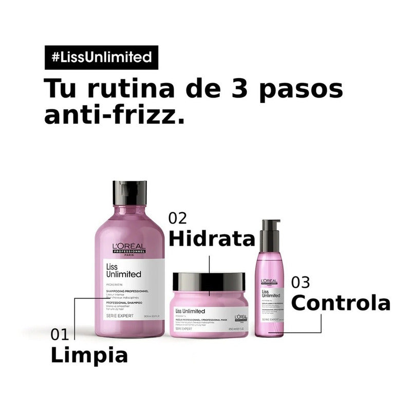 Máscara Liss Unlimited Loreal Serie Expert 250ml Liso