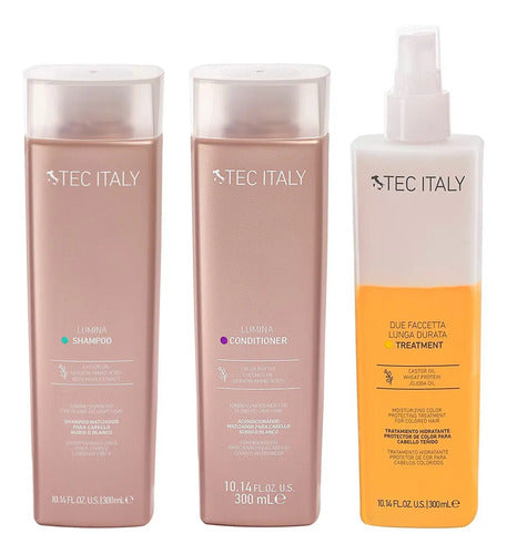 Combo Tec Italy Lumina Shampoo Acondicionador Y Lunga Durata