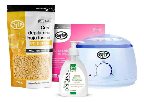 Kit Depilación Gnp Baja Fusión En Perlas Con Olla Electrica