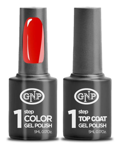 Kit De Esmalte Semipermanente De 1 Paso Gnp Color + Top Coat Color 15