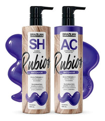 Shampoo Matizador Y Acondicionador Brazilian, Para Rubios