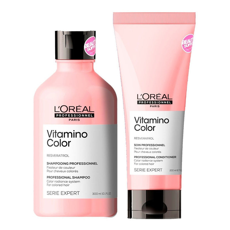 Pack Loreal Shampoo Y Acondicionador Vitamino Color 300ml