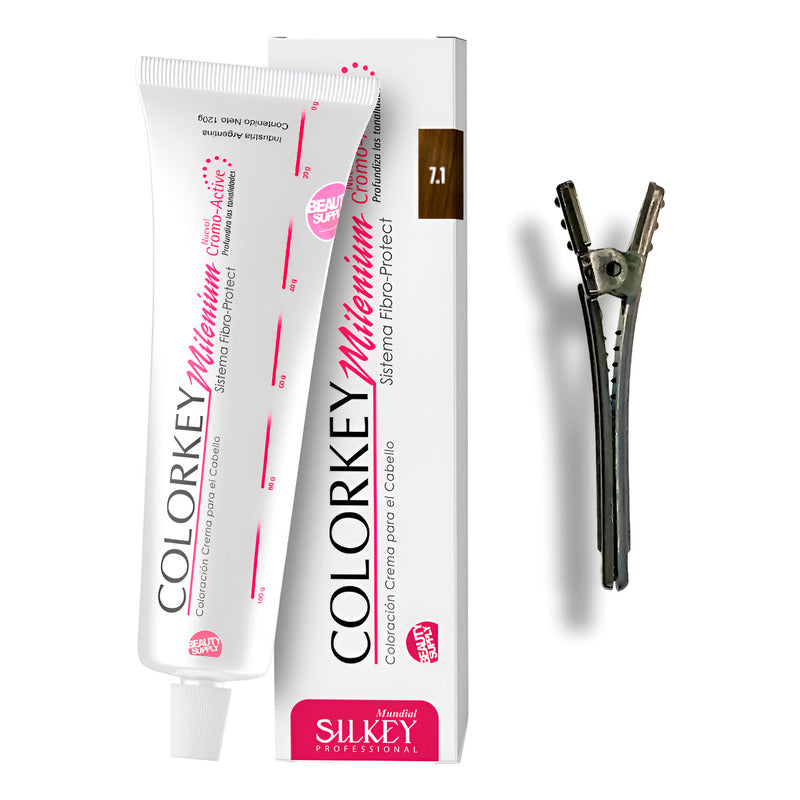 Tinta Silkey Colorkey Milenium 120g + Clip Pinza Plástica 7.1