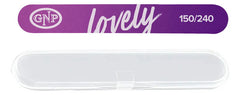 Lima De Uñas Gnp Lovely 150/240 Compacta Con Estuche Degrade Rosa Y Violeta Lovely