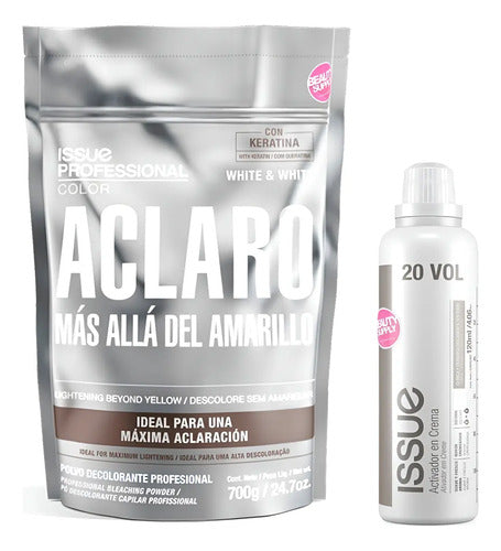 Combo Decolorante Issue White & White 700gr. + Activador