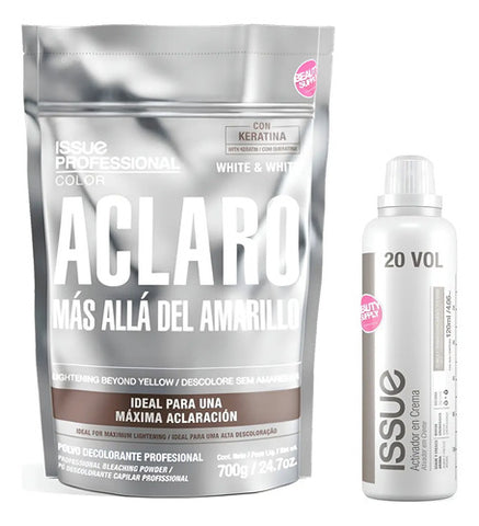 Combo Decolorante Issue White & White 700gr. + Activador