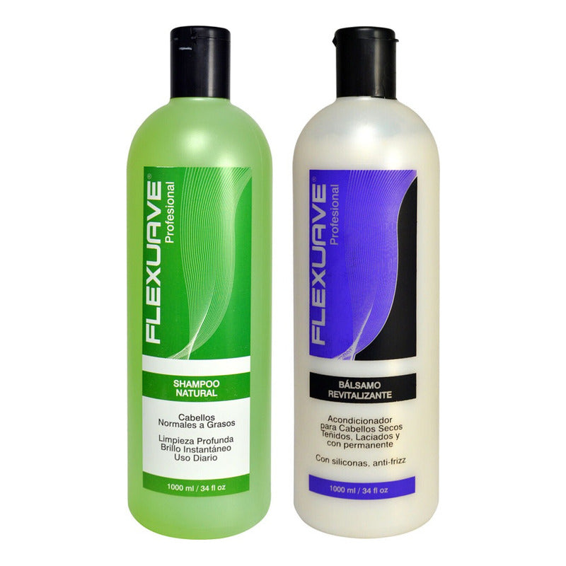 Shampoo Flexuave 1lt + Balsamo Revitalizante 1lt