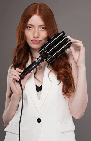Buclera Triple Tubo Gama Triferro Salon Ondas Profundas Negro