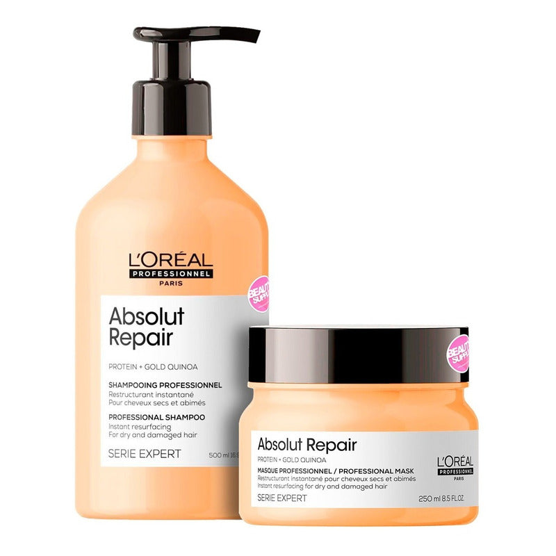 Shampoo Absolut Repair Loreal 500ml Y Mascara 250ml