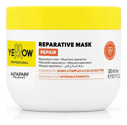 Mascara Yellow Alfaparf Repair 300ml Tratamiento Reconstructivo Para Cabello Maltratado