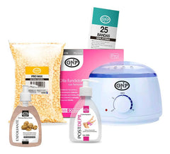 Kit De Cera Depilatoria En Perlas Gnp Con Olla Y Exfoliante