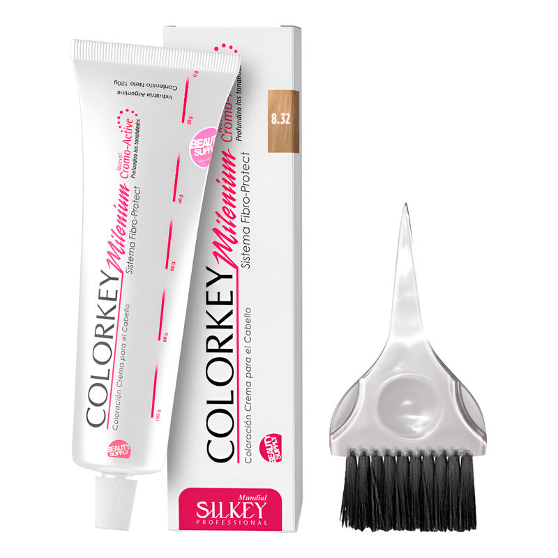 Kit Tinta Silkey Colorkey Milenium 120g + Pincel De Tinta 8.32