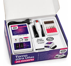Lámpara Uv Para Uñas Gnp 180w Digital + Torno Gnp 25000 Rpm
