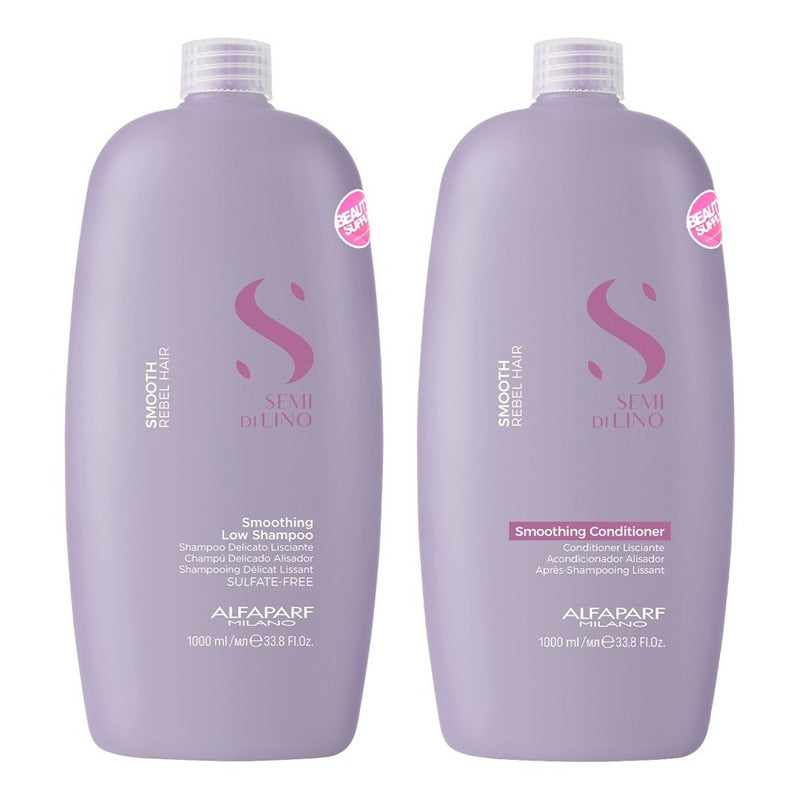 Shampoo Y Acondicionador Alfaparf Smooth Semi Di Lino Litro