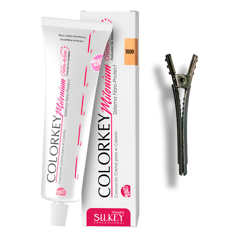 Tinta Silkey Colorkey Milenium 120g + Clip Pinza Plástica 1000