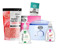 Kit Depilación Español Gnp Cera Perlas, Olla, Bandas Y Crema