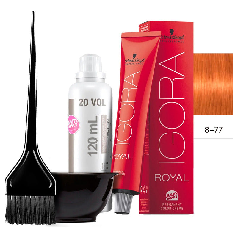 Kit Tinta Igora Royal Schwarzkopf + Bowl, Oxidante Y Pincel