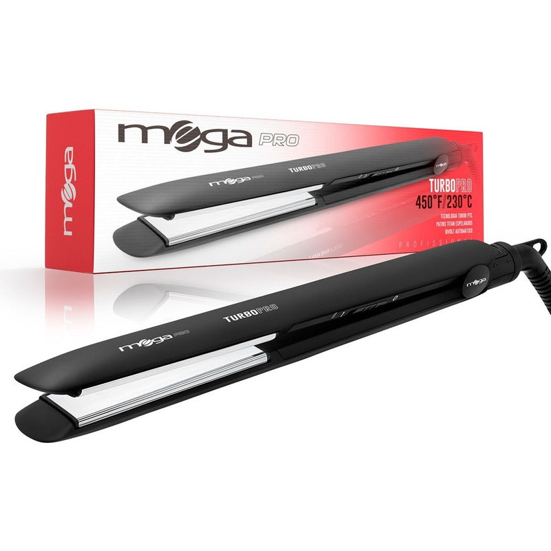 Plancha De Pelo Profesional Mega Turbopro 230c. Nice Negro