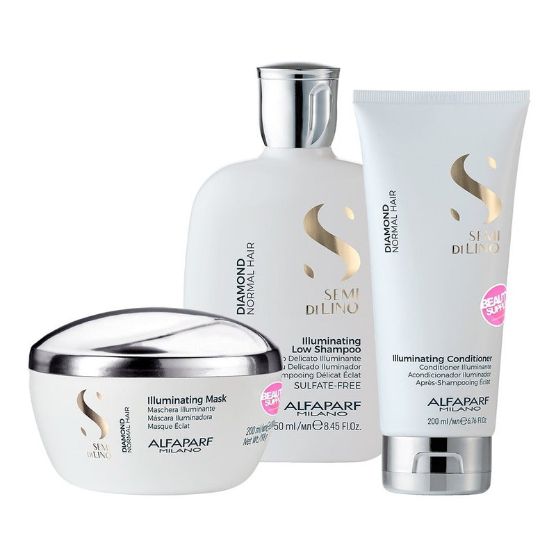 Pack Alfaparf Diamond Semi Lino Para Brillo Extremo Con Mask