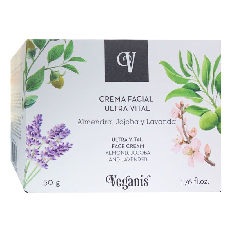 Crema Facial Veganis Ultra Vital 50gr Piel Revitalizada