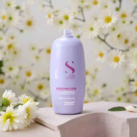 Duo Alfaparf Smooth Xl Shampoo 1000ml Y Acondicionador 1000ml Para Cabellos Rebeldes