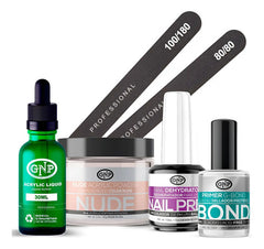 Kit De Uñas Acrílicas Gnp Polvo 60gr Limas, Nail Prep, Bond