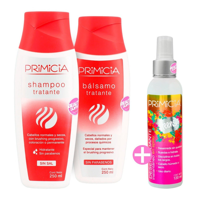Pack Shampoo Y Acondicionador Tratante Primicia, Sin Sal