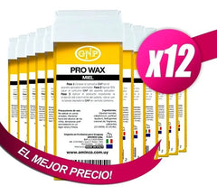 Cera Depilatoria Miel Gnp X12 Cartuchos Roll On Profesional