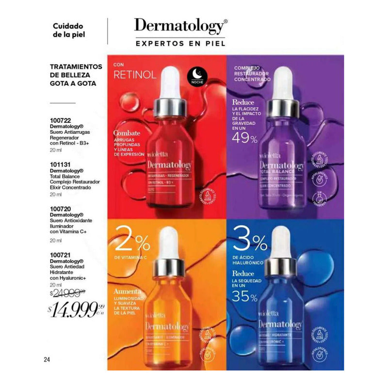 Suero Antiarrugas Dermatology 20ml. Retinol Y Niacinamida