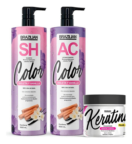 Shampoo Y Acondicionador Brazilian Teñidos + Concentrado