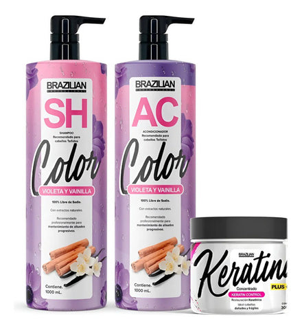 Shampoo Y Acondicionador Brazilian Teñidos + Concentrado