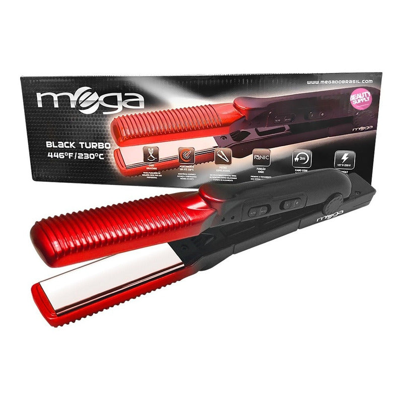 Plancha De Pelo Profesional Mega At3500bt Nice Rojo