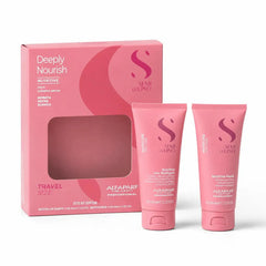 Kit Alfaparf Hidratante Nutritivo Semi Di Lino Moisture Nutritive Con Shampoo 60ml + Máscara 60ml. Ideal Para Cabello Seco. Travel Size