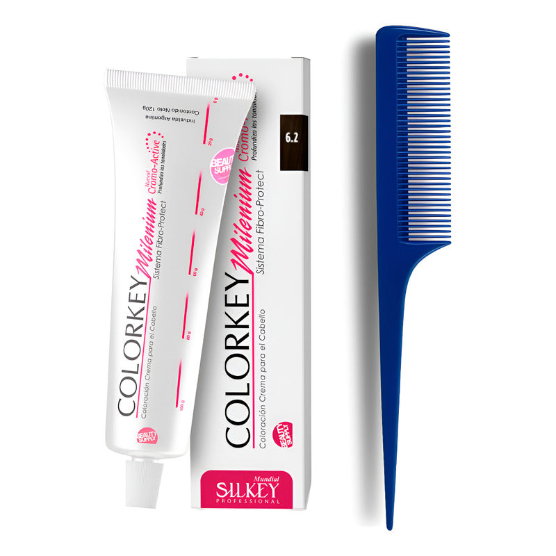 Kit Tinta Silkey Colorkey Milenium 120g + Peine De Cola 6.2
