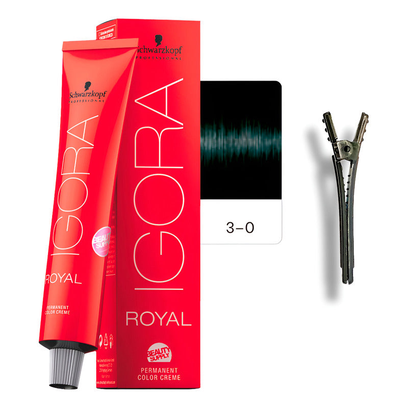 Tinta Igora Royal Schwarzkopf 60ml + Pinza Plástica 3.0