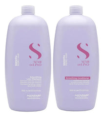 Duo Alfaparf Smooth Xl Shampoo 1000ml Y Acondicionador 1000ml Para Cabellos Rebeldes