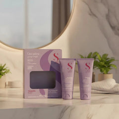 Kit Alfaparf Alisante Anti Frizz Semi Di Lino Smooth Con Shampoo 60ml + Máscara 60ml. Ideal Para Cabello Rebelde. Travel Size