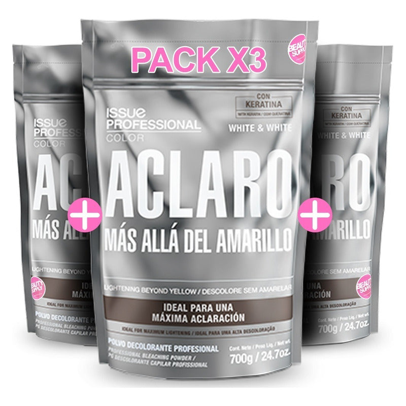 X3 Polvo Decolorante Issue Professional White & White 700gr. 1 Negro